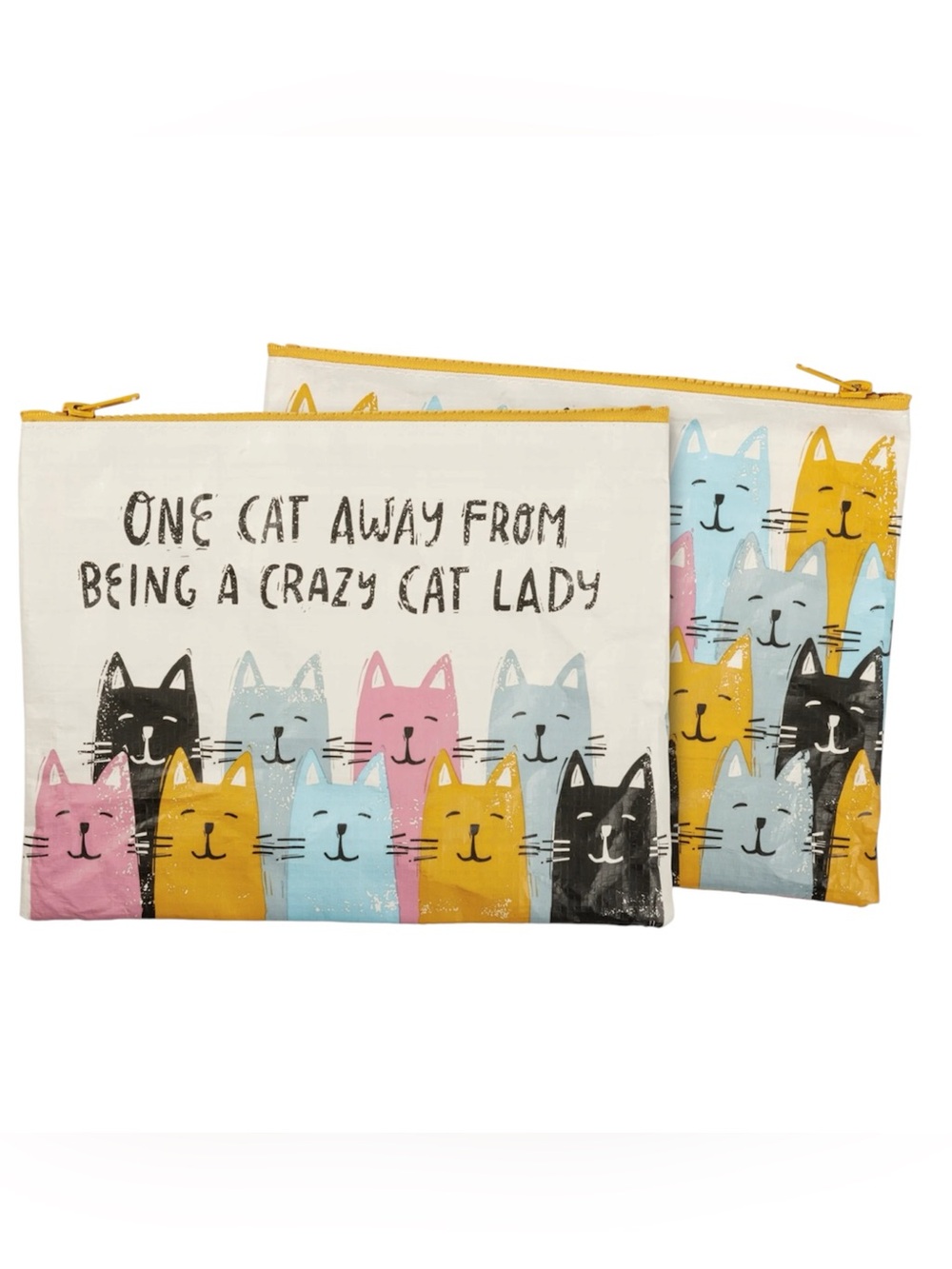 NEW One cat away crazy cat lady reusable pouch